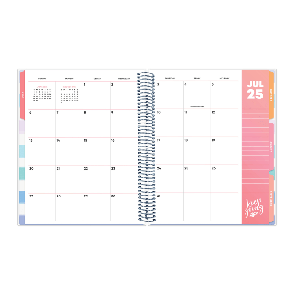 slide 6 of 6, Blue Sky 2025-2026 Blue Sky Weekly/Monthly Academic Planner, 8-1/2"" x 11"", Caspian, July 2025 To June 2026, 153592, 1 ct