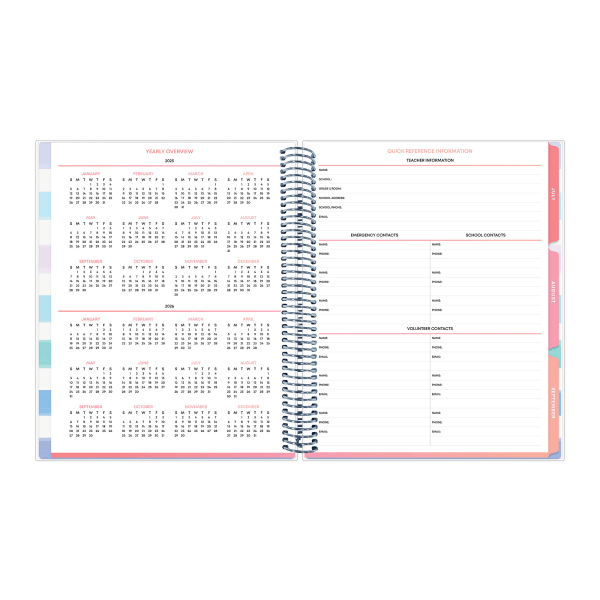 slide 5 of 6, Blue Sky 2025-2026 Blue Sky Weekly/Monthly Academic Planner, 8-1/2"" x 11"", Caspian, July 2025 To June 2026, 153592, 1 ct