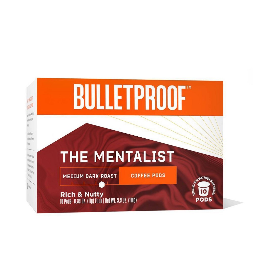 slide 4 of 5, Bulletproof The Mentalist Medium Dark Roast Coffee Pods, 1 ct