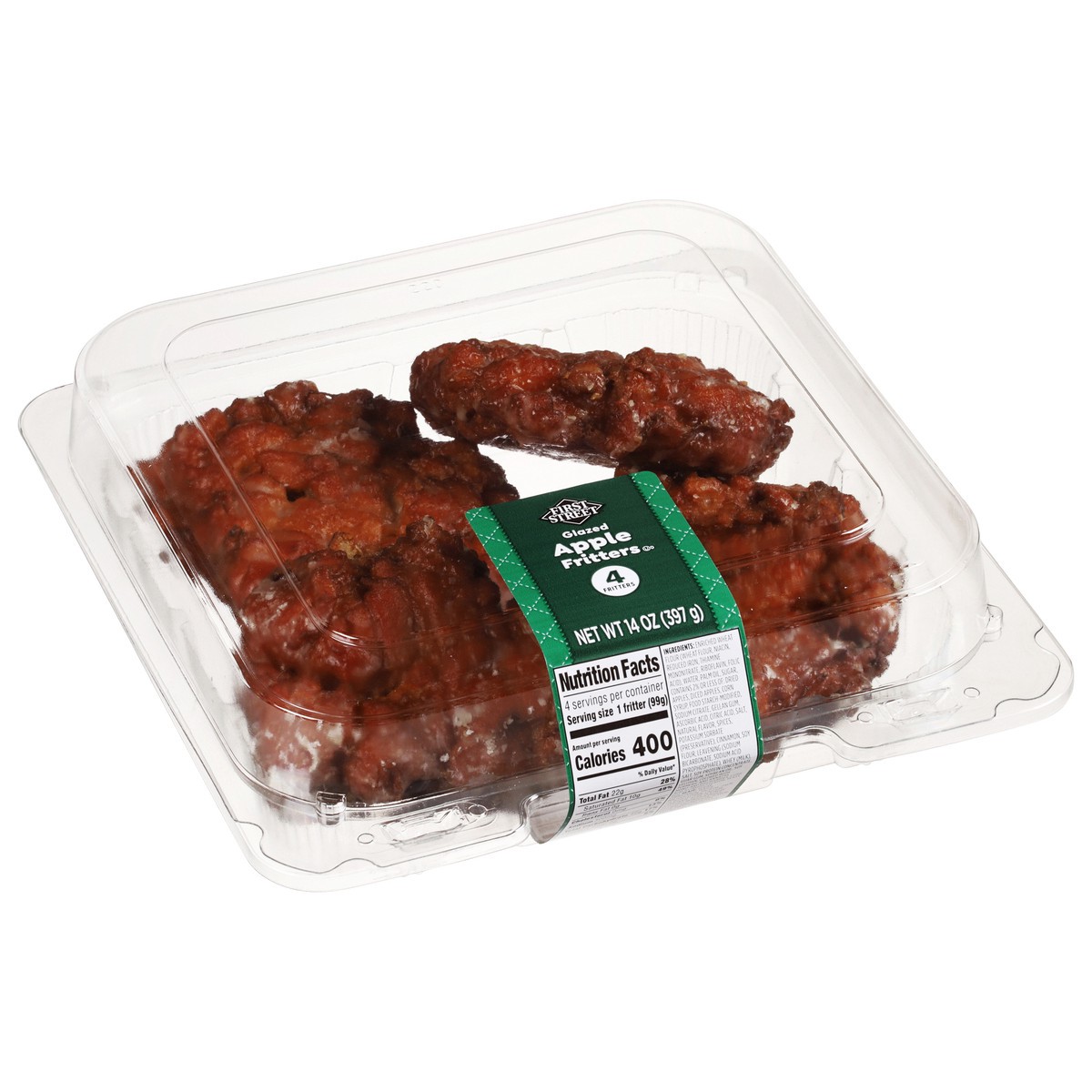 slide 2 of 14, First Street Glazed Apple Fritter, 14 oz