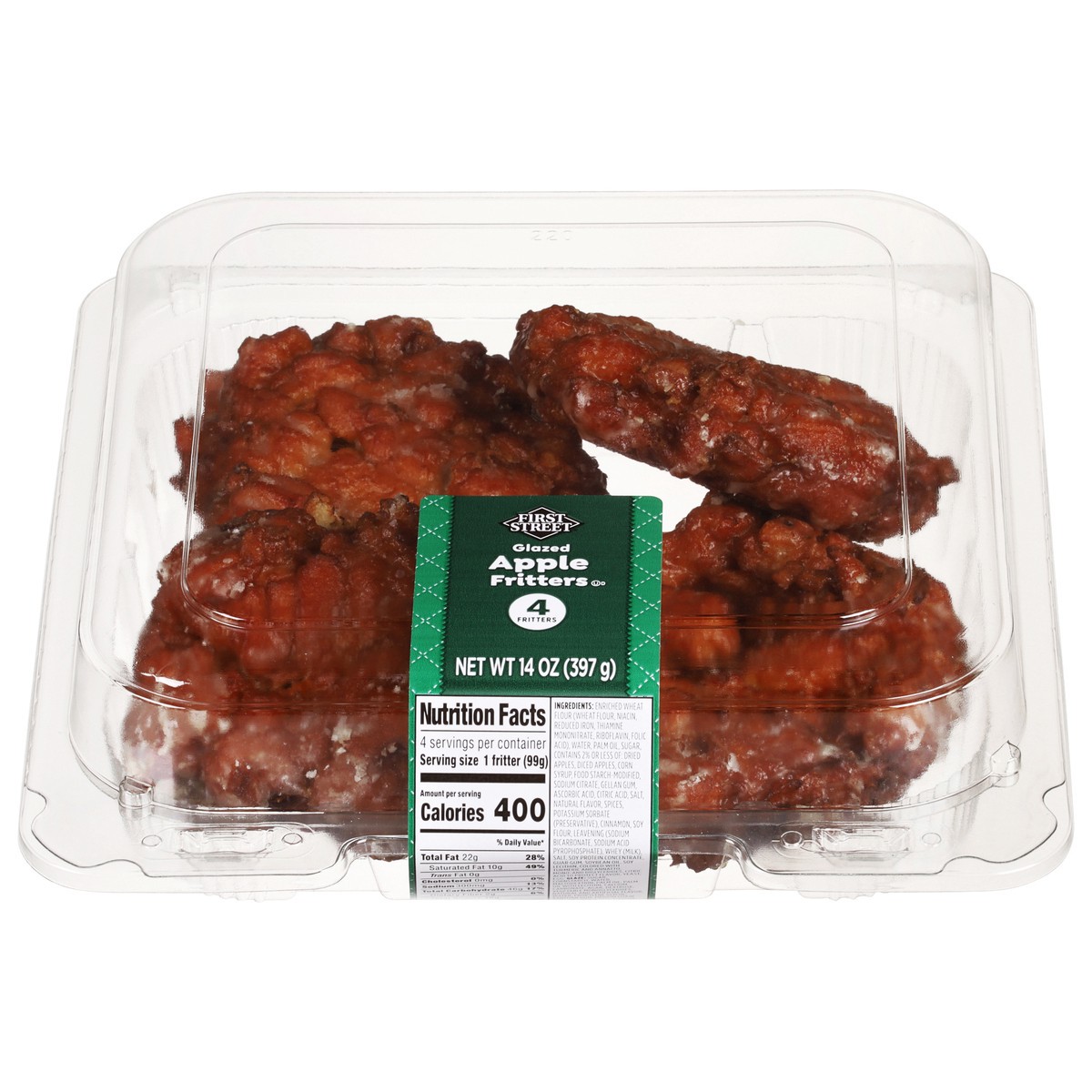 slide 3 of 14, First Street Glazed Apple Fritter, 14 oz