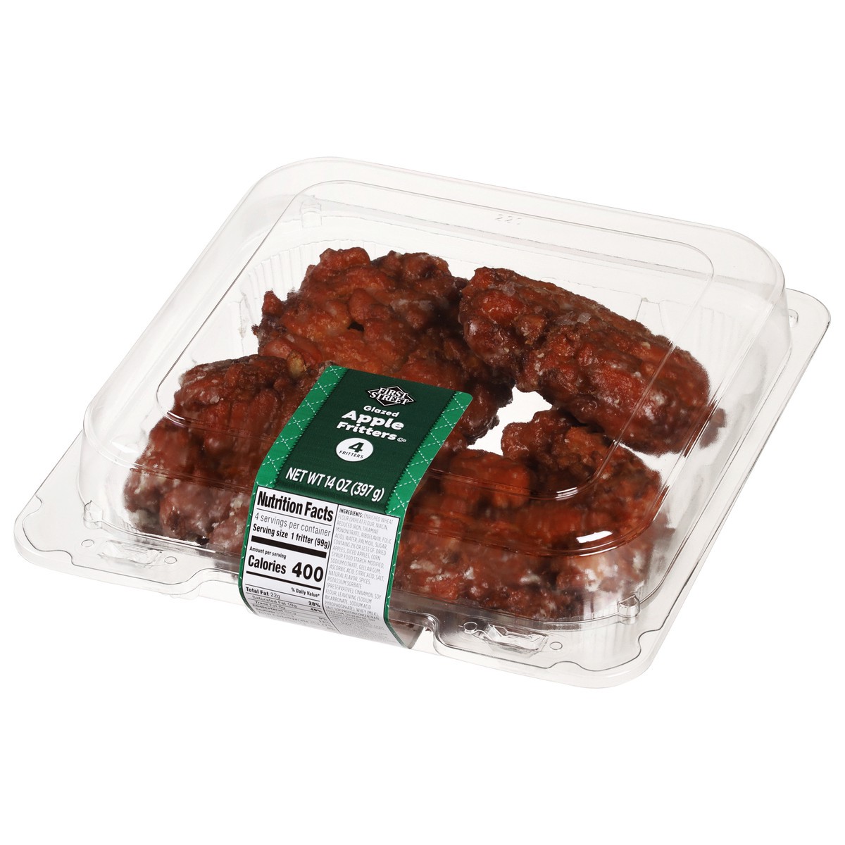 slide 5 of 14, First Street Glazed Apple Fritter, 14 oz