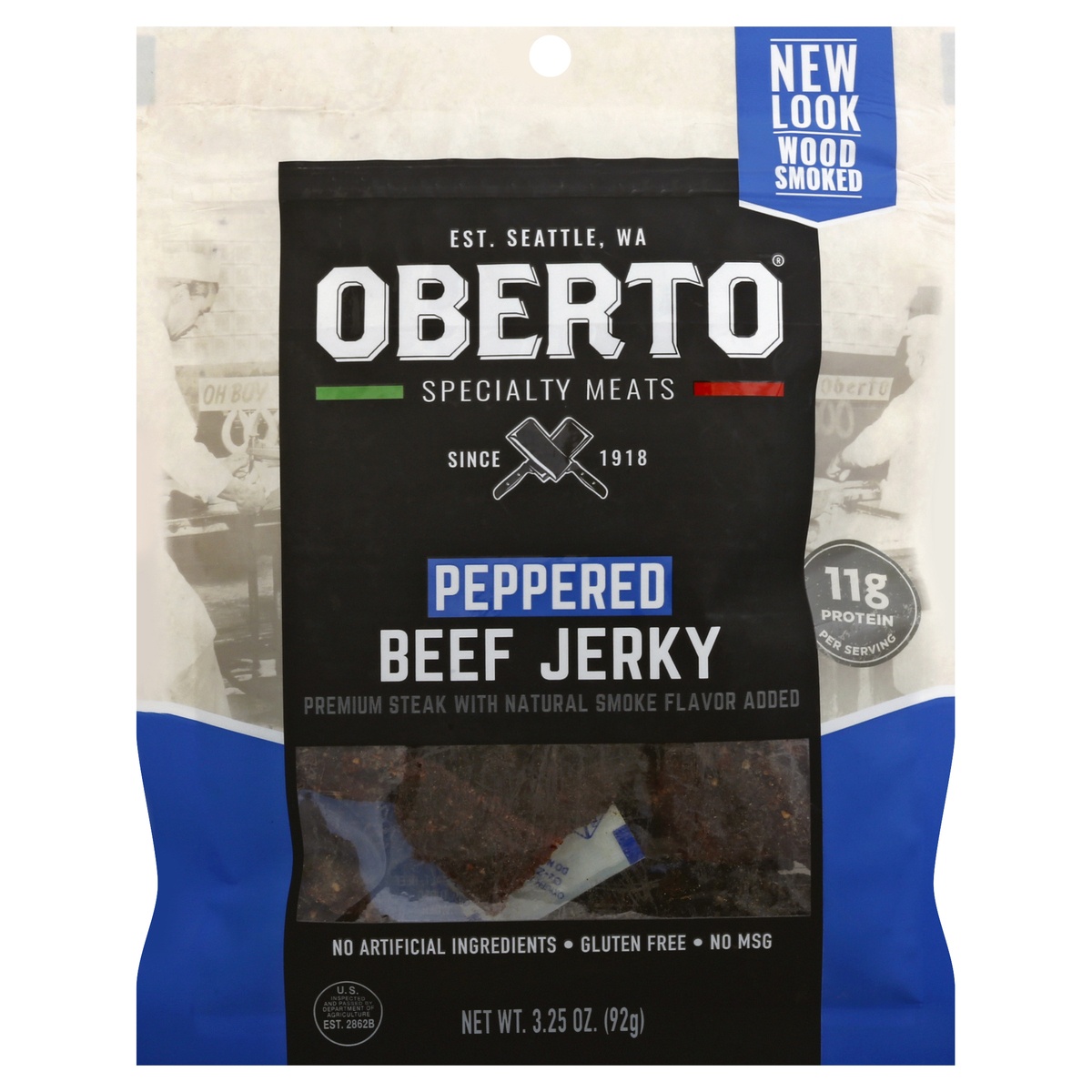 slide 1 of 1, Oberto Peppered Beef Jerky 3.25 oz, 3.25 oz