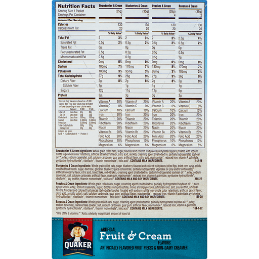 slide 7 of 9, Quaker Fruit & Cream Instant Oatmeal Variety, 8 ct