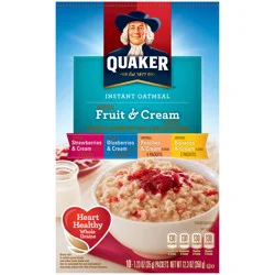 Quaker Fruit & Cream Instant Oatmeal Variety