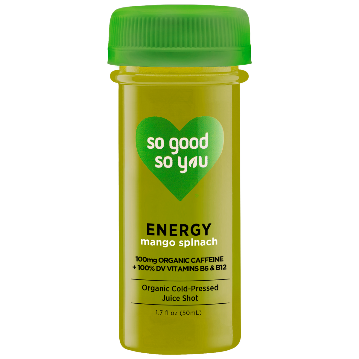 slide 1 of 1, So Good So You Energy Mango Spinach Shot, 1.7 fl oz