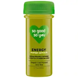 So Good So You Energy Mango Spinach Probiotic Shot