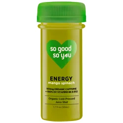 So Good So You Energy Mango Spinach Shot
