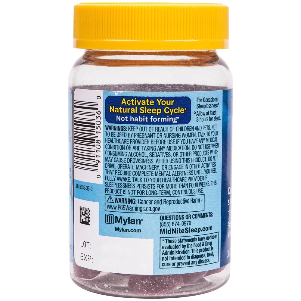 slide 3 of 4, MidNite Sleep Health Mylan Cherry Flavor Melatonin + Herbs 36 ea, 36 ct