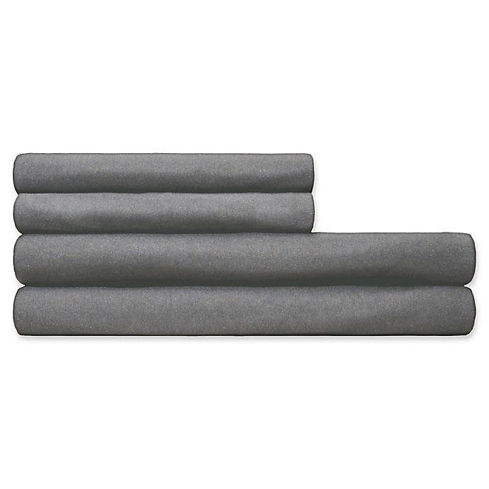 slide 1 of 2, Calvin Klein Modern Cotton Body Solid King Flat Sheet - Charcoal, 1 ct