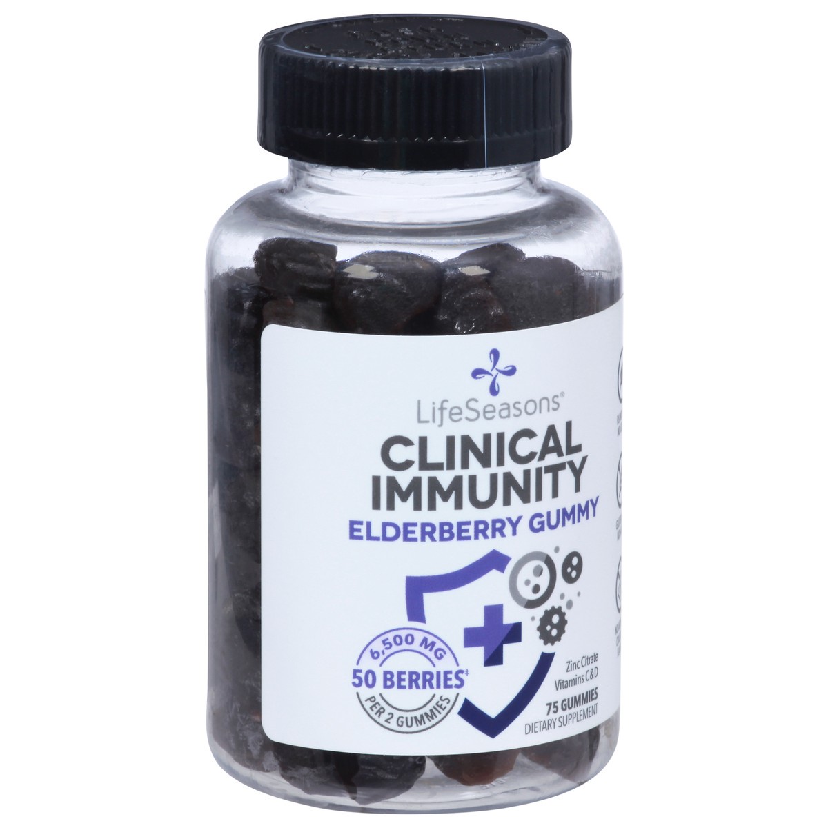 slide 9 of 9, LifeSeasons Clinical Immunity Elderberry Elderberry 75 ea, 75 ct