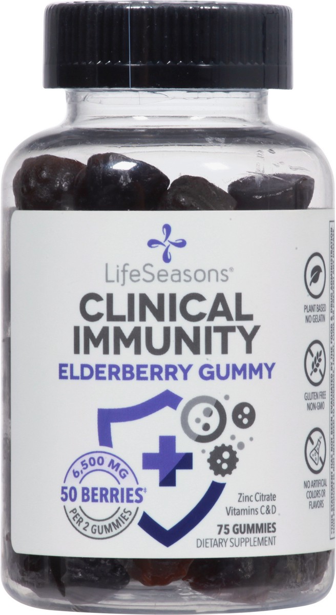 slide 4 of 9, LifeSeasons Clinical Immunity Elderberry Elderberry 75 ea, 75 ct