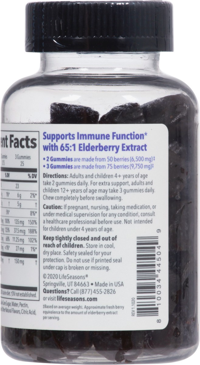 slide 3 of 9, LifeSeasons Clinical Immunity Elderberry Elderberry 75 ea, 75 ct