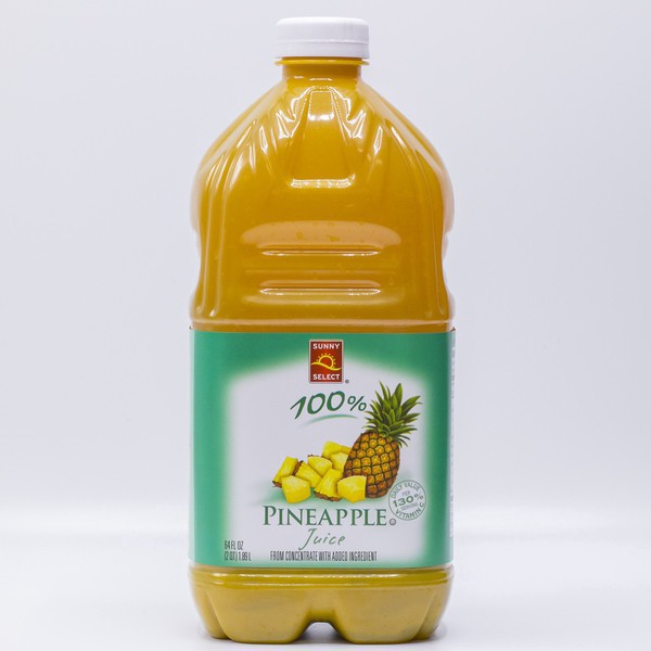 slide 1 of 1, Sunny Select, 100% Pineapple Juice, 64 oz