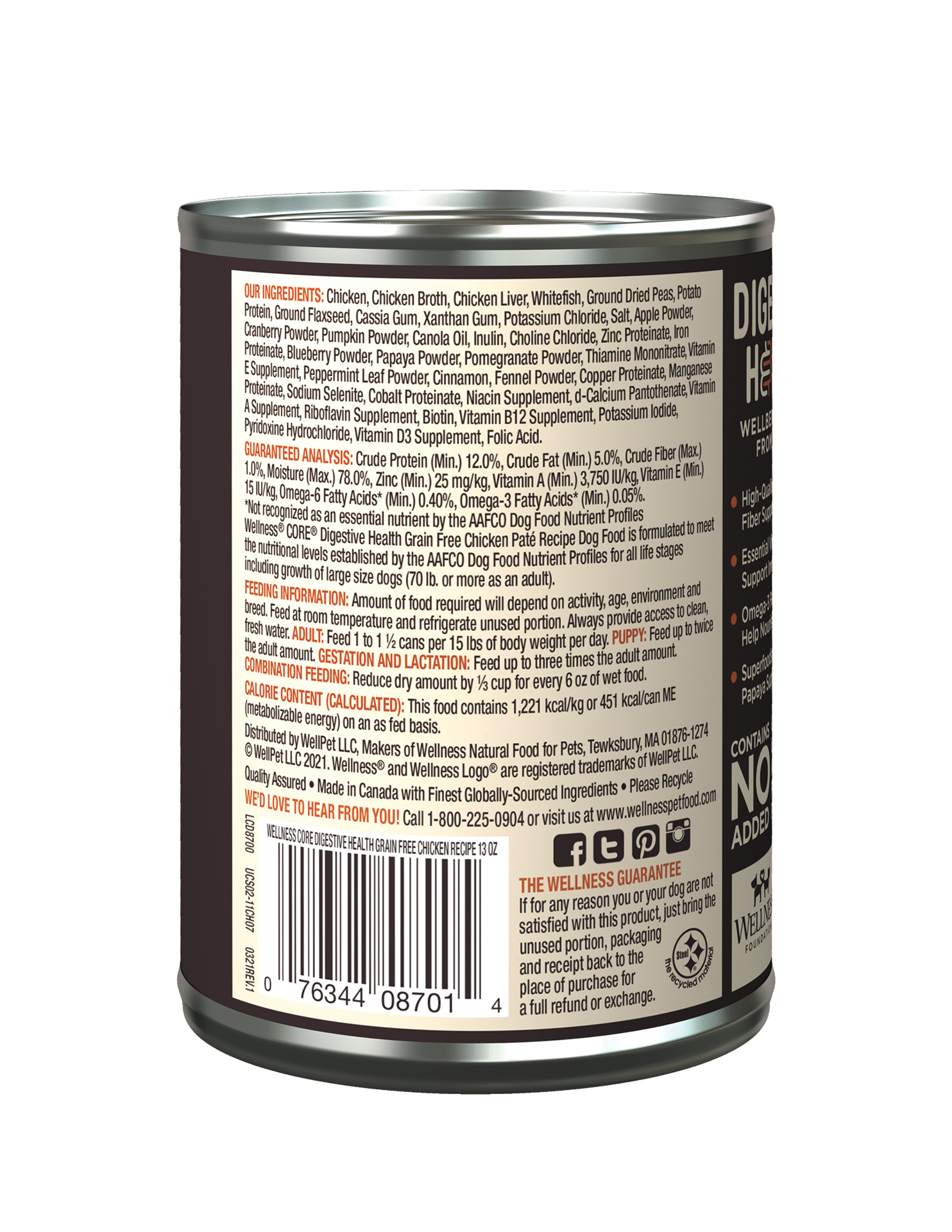 slide 5 of 5, Wellness Dog Can Core Chix, 1 ct