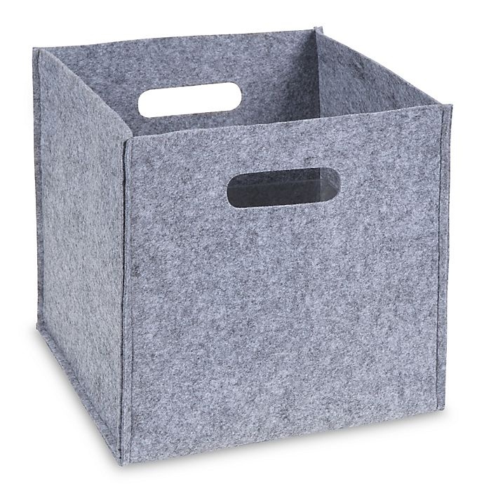 slide 1 of 2, Trend Lab Sammy &Lou Felt Storage Cube - Grey, 1 ct