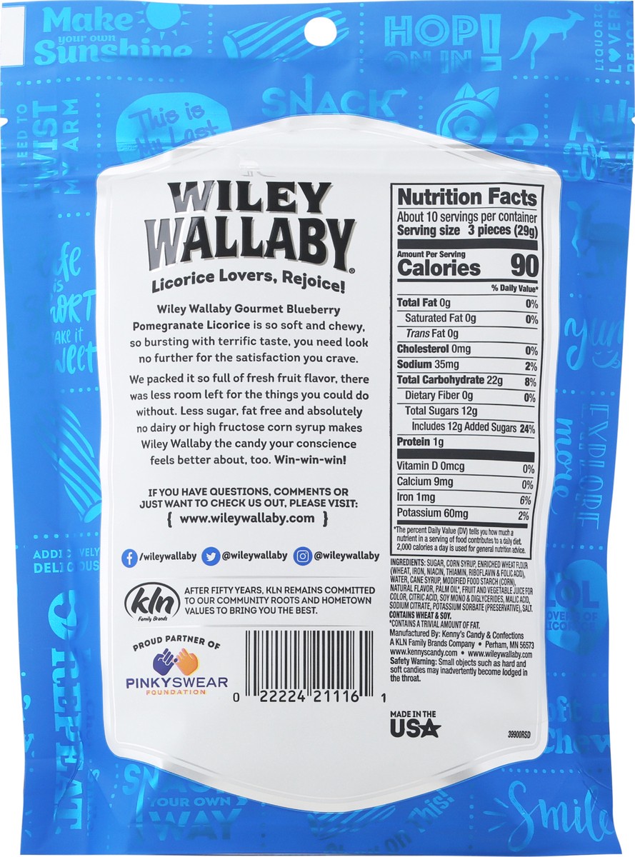 slide 11 of 13, Wiley Wallaby Soft & Chewy Blueberry Pomegranate Licorice 10 oz, 10 oz