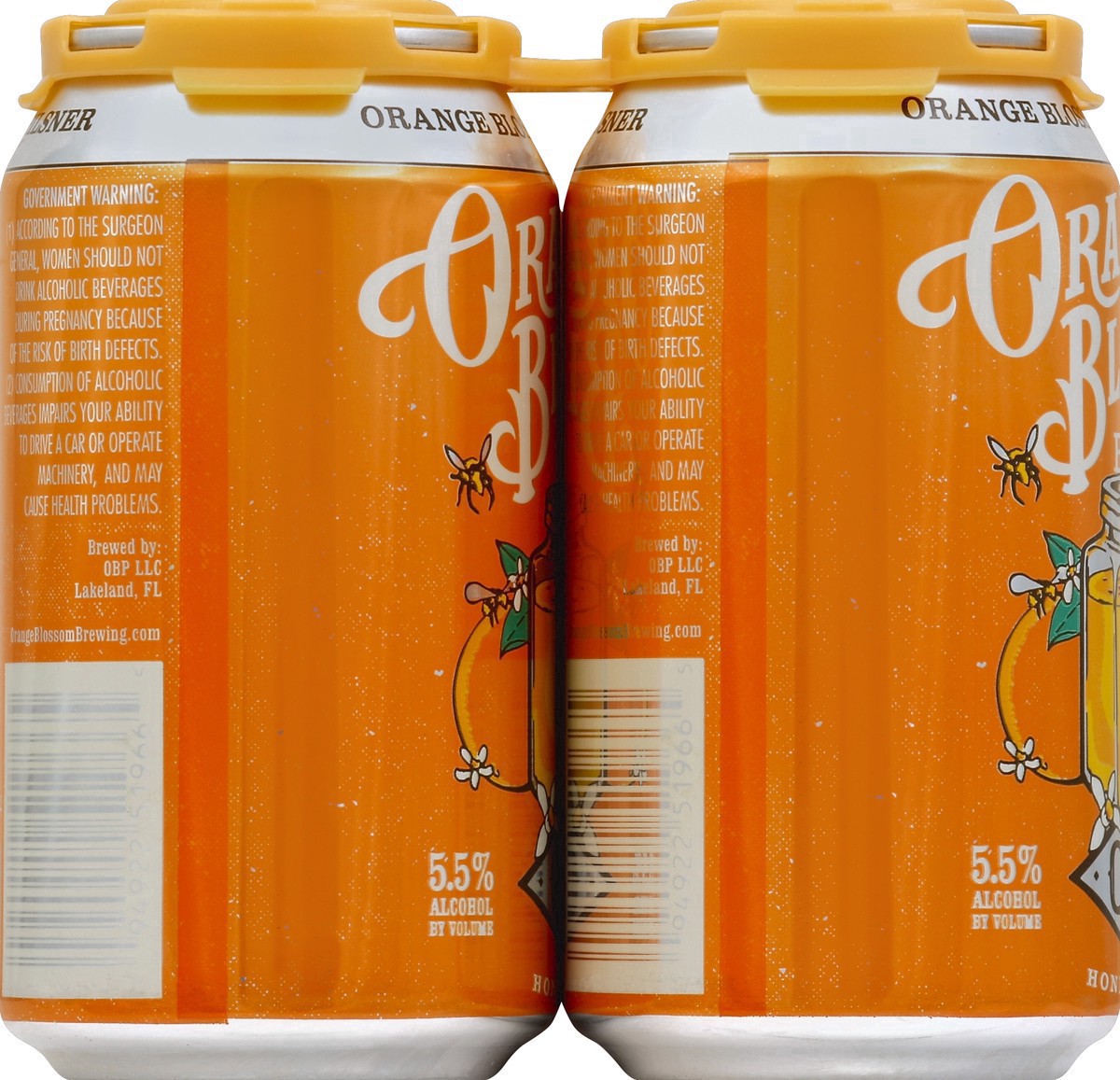 slide 3 of 7, Orange Blossom Brewing Co. Orange Blossom Honey Pilsner Beer - 6pk/12 fl oz Cans, 6 ct; 12 fl oz