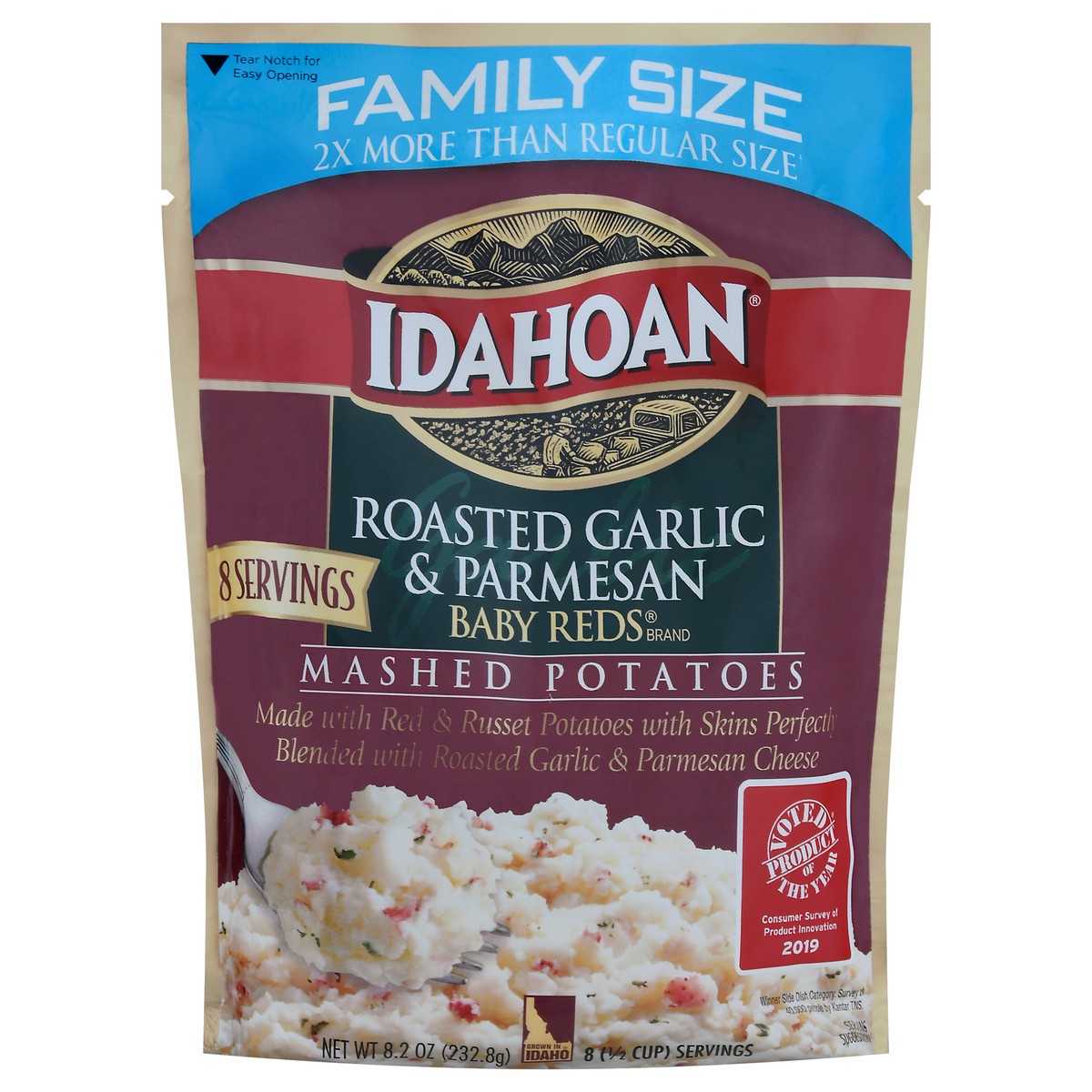 slide 1 of 13, Idahoan Baby Reds Roasted Garlic & Parmesan Mashed Potatoes 8.2 oz, 8.2 oz