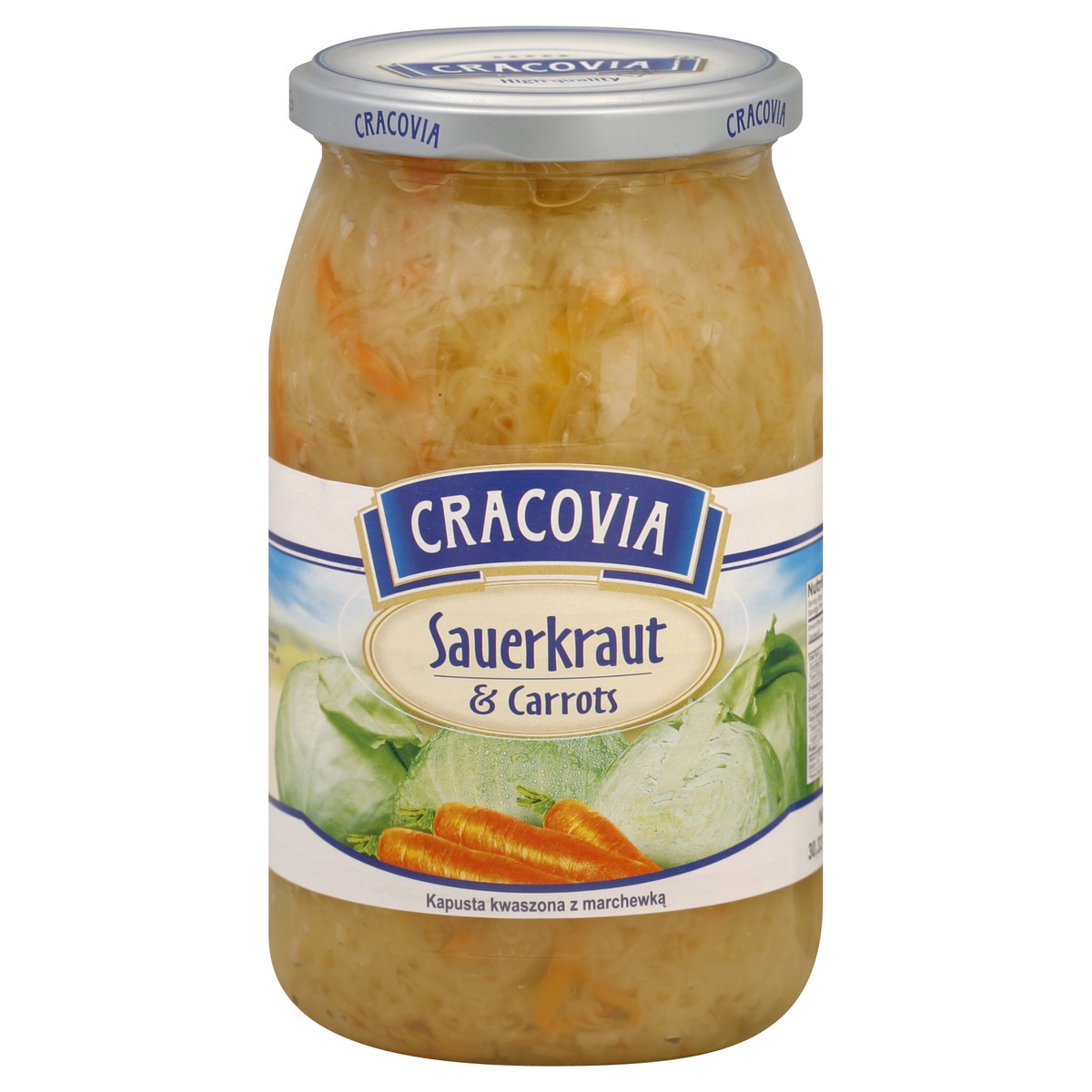 slide 2 of 2, Cracovia Sauerkraut & Carrots 33.33 oz, 33.33 oz