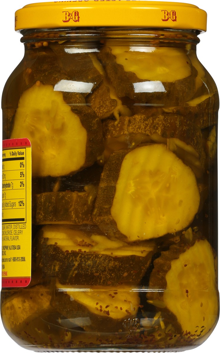 slide 9 of 10, B&G Chips Bread & Butter Pickles with Whole Spices 16 fl oz, 16 fl oz