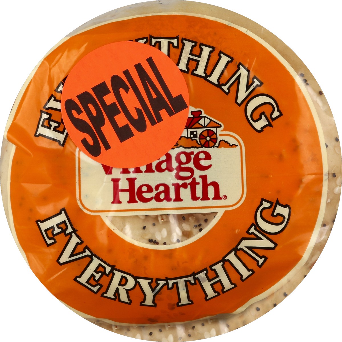 slide 3 of 5, Village Hearth Everything Bagel, 6 ct