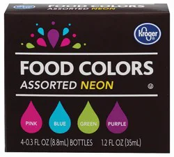 Kroger Neon Food Coloring Kit