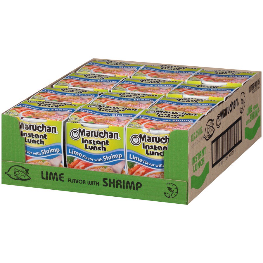 slide 5 of 8, Maruchan Instant Lunch Lime Flavor with Shrimp Ramen Noodle Soup, 12 ct; 2.25 oz