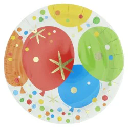 Unique Industries Glitzy Gold Birthday Plate - 7 in