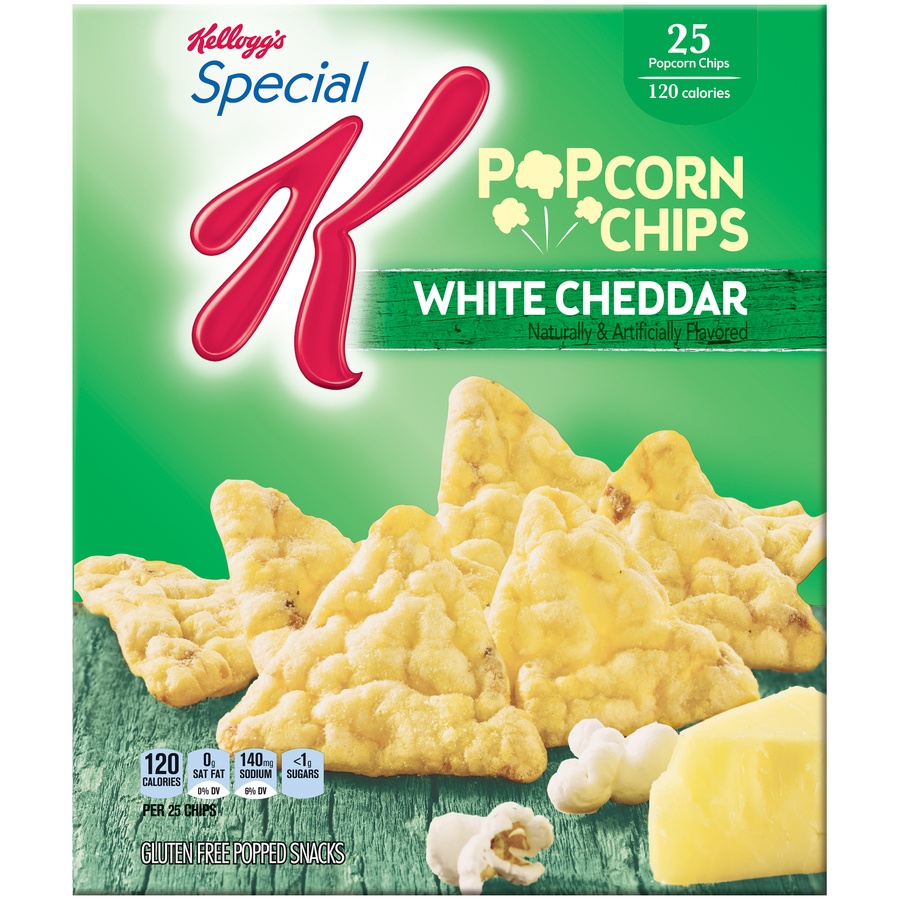 slide 1 of 1, Special K White Cheddar Popcorn Chips, 4.5 oz