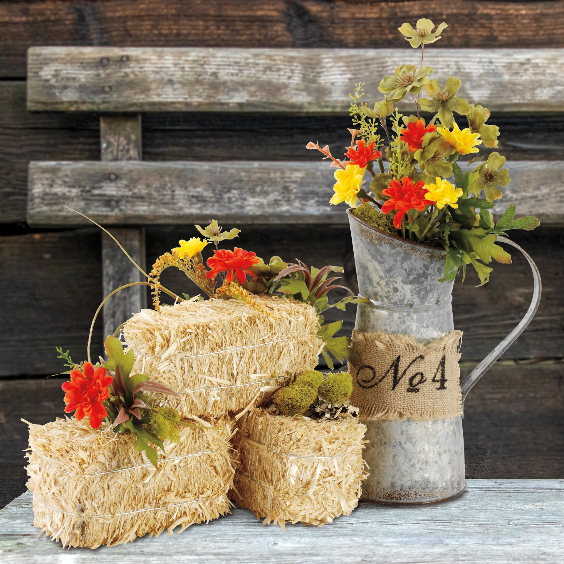 slide 2 of 10, 5" Straw Bales, 2ct. By Ashland, 2 ct