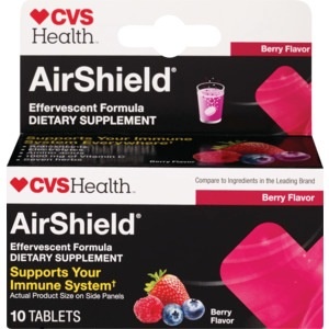 slide 1 of 1, CVS Health Airshield Effervescent Formula Tablets Berry Flavor, 10 ct