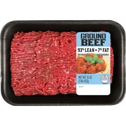 Kroger 93/7 Ground Beef Tray 1 lb