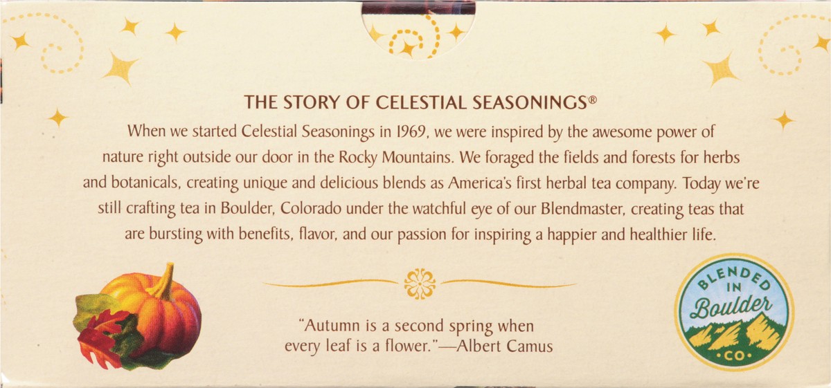 slide 5 of 8, Celestial Seasonings Tea Bags Sweet Harvest Pumpkin Black Tea - 18 ct, 18 ct