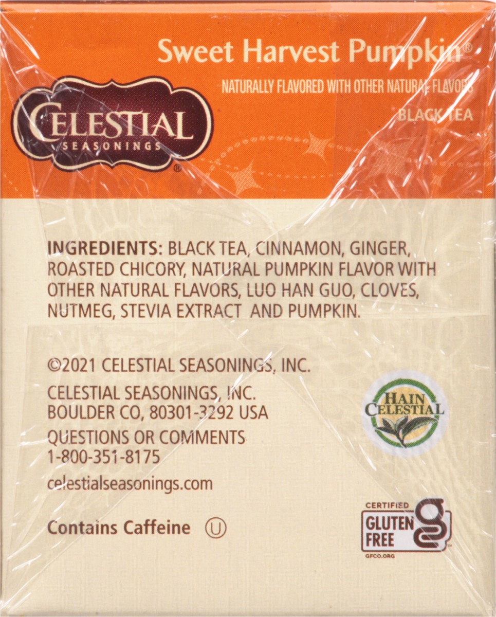 slide 2 of 8, Celestial Seasonings Tea Bags Sweet Harvest Pumpkin Black Tea - 18 ct, 18 ct