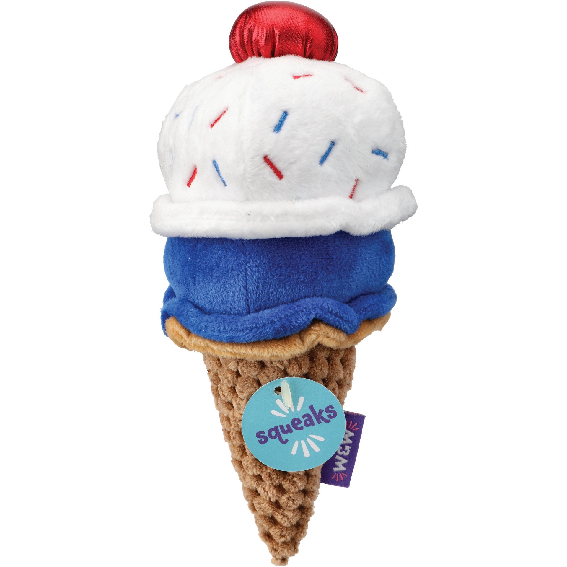 slide 1 of 1, Woof & Whiskers Plush Dog Toy - Patriotic Ice Cream, 1 ct