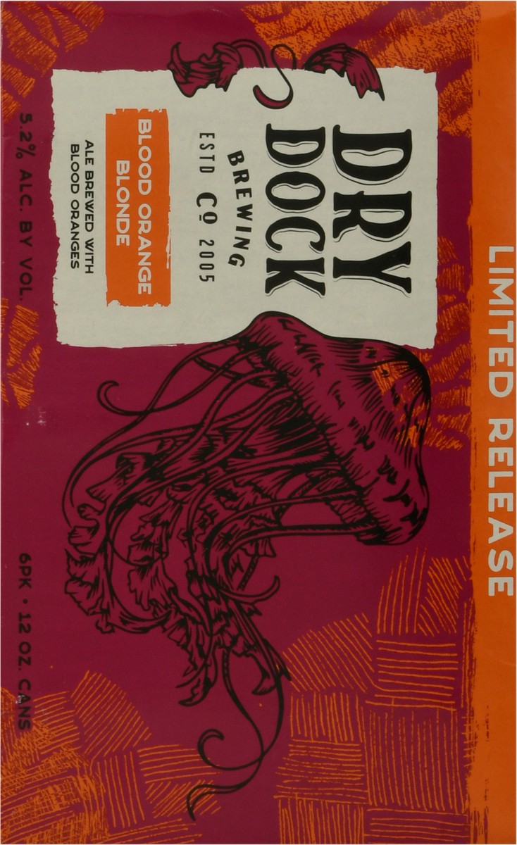 slide 7 of 9, Dry Dock Brewing Co Beer, Blood Orange Blonde, 6 Pack, 6 ct