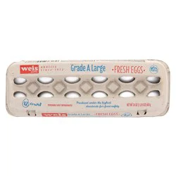 Weis Quality Grade A Large Dozen Eggs