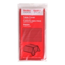 slide 1 of 1, GFS Red Plastic Table Covers, 1 ct