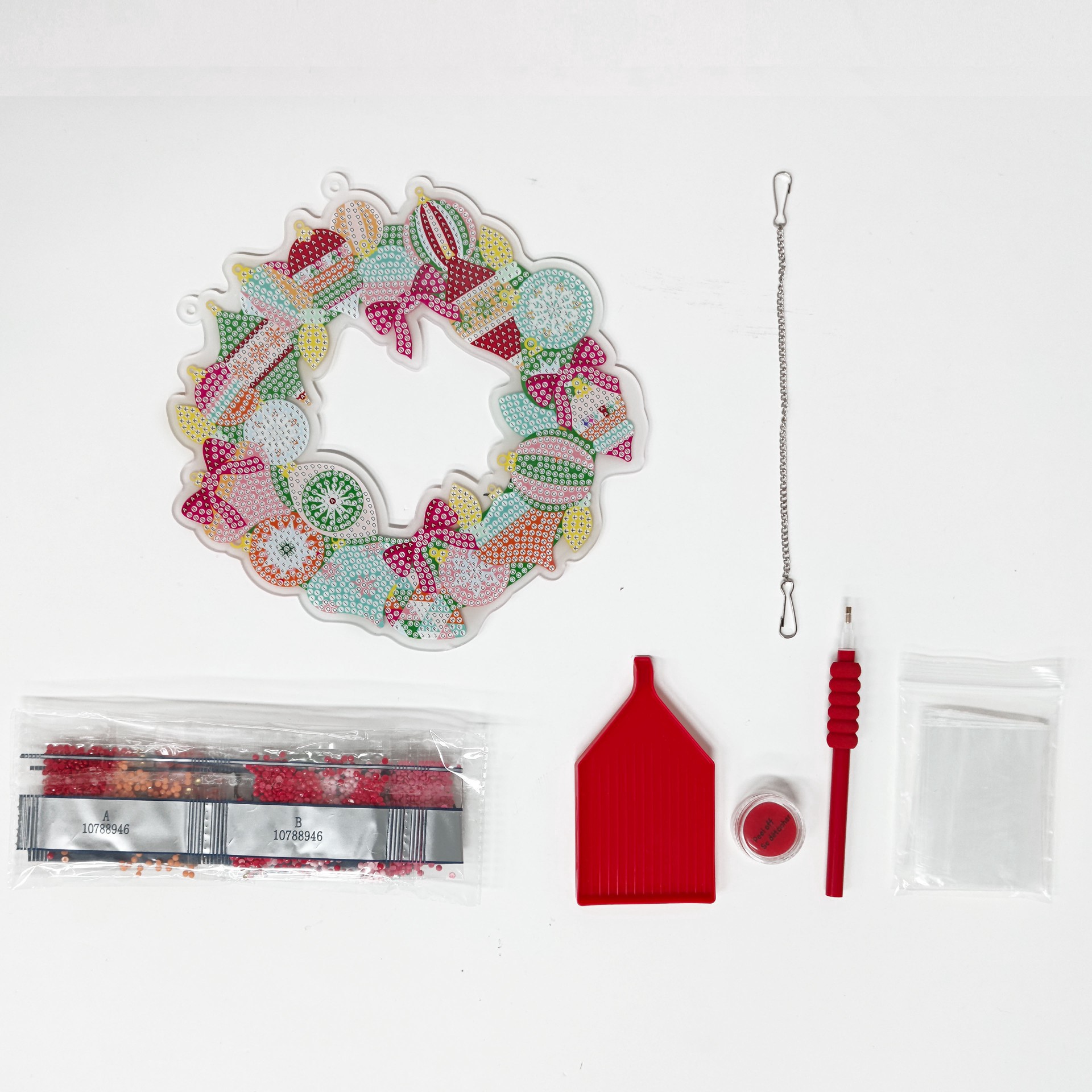 slide 3 of 4, 8" Ornament Wreath Diamond Art Kit By Make Market, 8 in