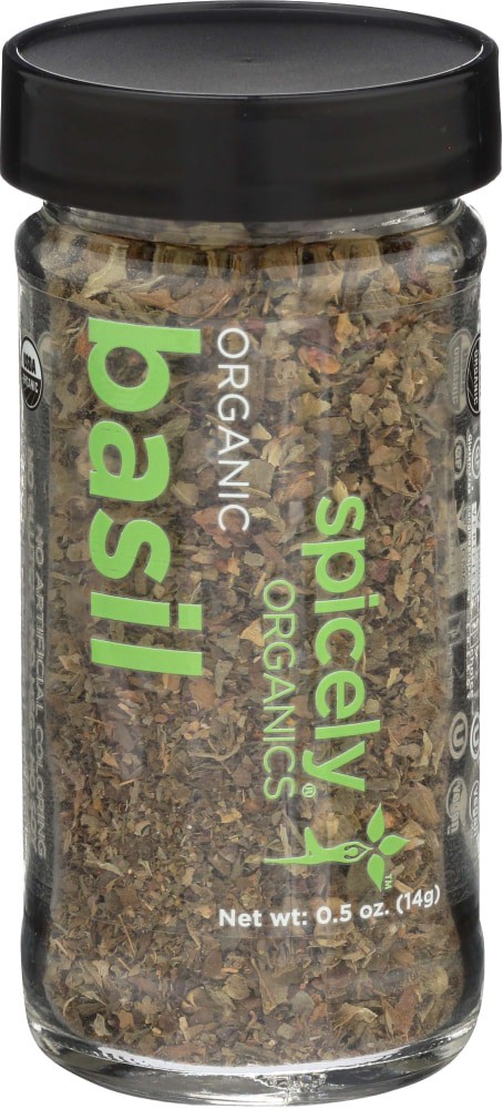 slide 1 of 2, Spicely Organic Spices Basil 0.5 oz, 0.5 oz