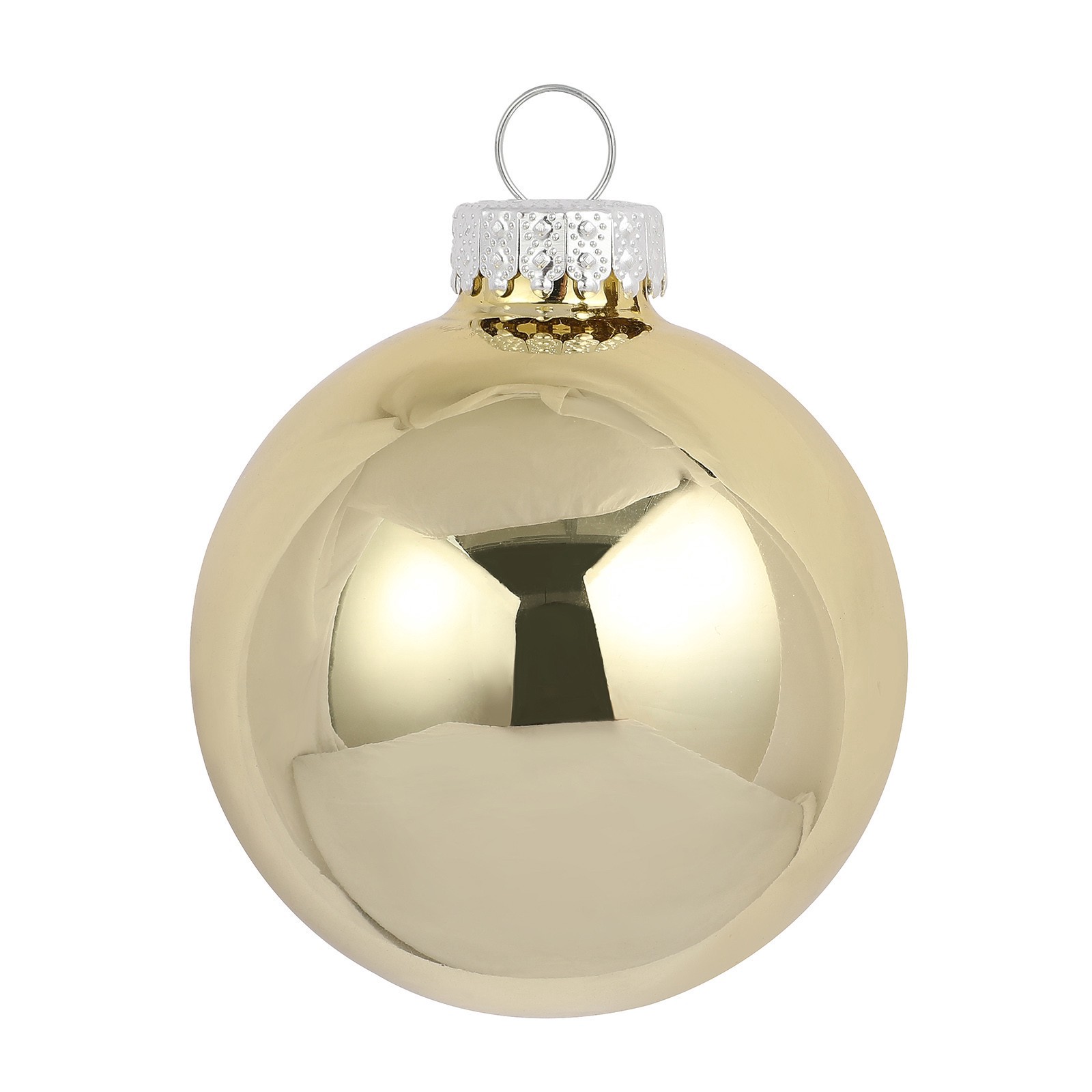 slide 3 of 3, 6 Pack 2.5" Gold Shiny Glass Ball Ornaments By Ashland, 6 ct