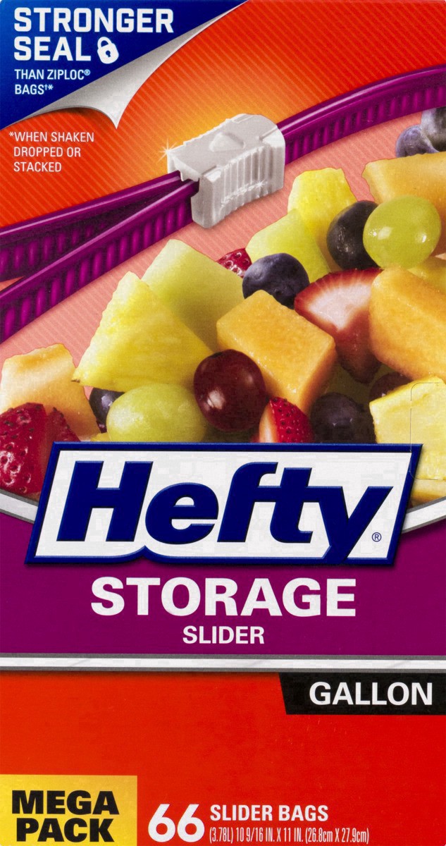 slide 28 of 30, Hefty Gallon Storage Slider Bags Mega Pack 66 ea, 66 ct