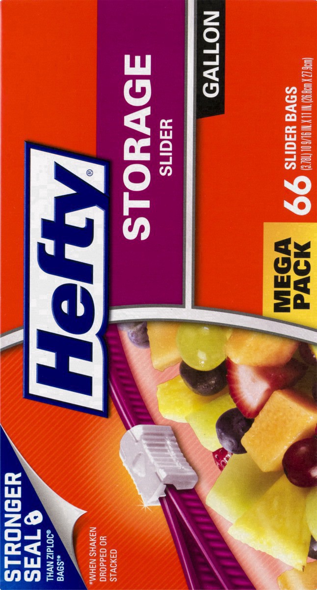 slide 29 of 30, Hefty Gallon Storage Slider Bags Mega Pack 66 ea, 66 ct