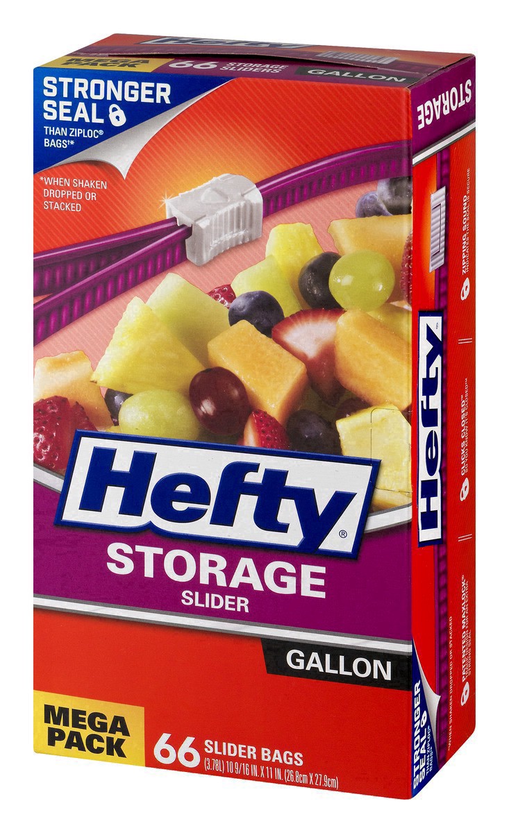 slide 22 of 30, Hefty Gallon Storage Slider Bags Mega Pack 66 ea, 66 ct