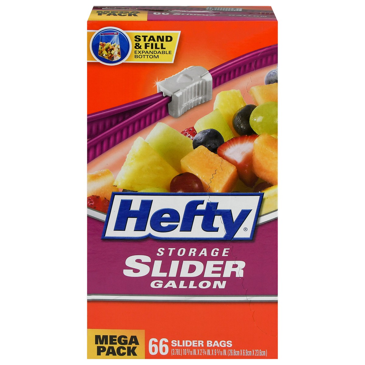 slide 1 of 9, Hefty Slider Storage Bags, Gallon, 66 ct