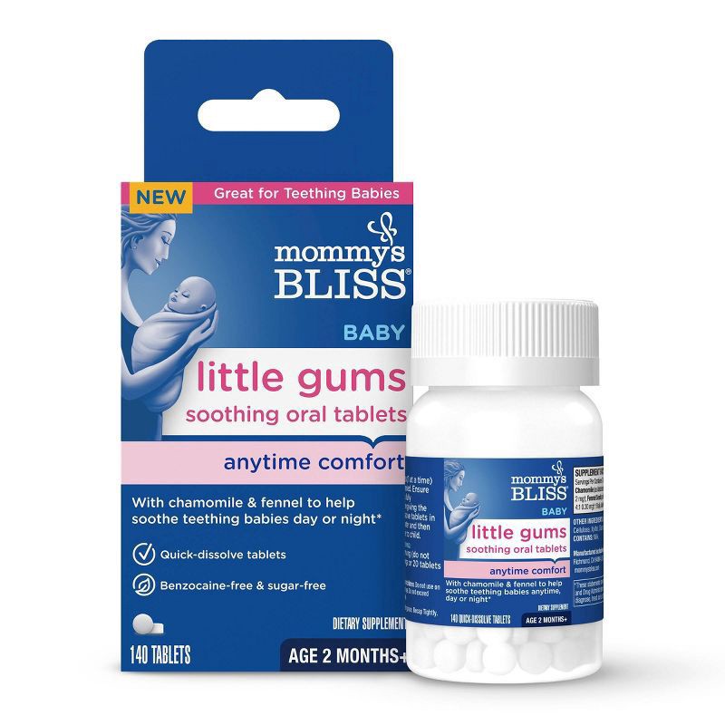 slide 4 of 6, Mommy's Bliss Teething Treatment Tablets - 140ct, 140 ct