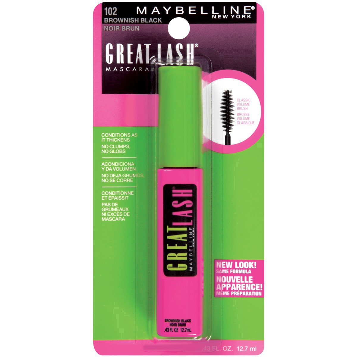 slide 9 of 73, Maybelline Great Lash Washable Mascara - 102 Brownish Black - 0.43 fl oz, 0.43 fl oz