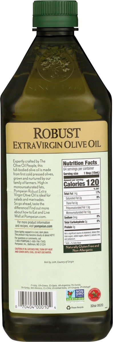 slide 4 of 9, Pompeian 32 oz Pompeian Robust Extra Virgin Olive Oil, 32 fl oz