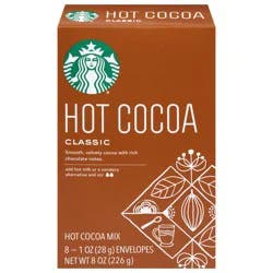 Starbucks Classic Hot Cocoa Mix 8 - 1 oz Envelopes